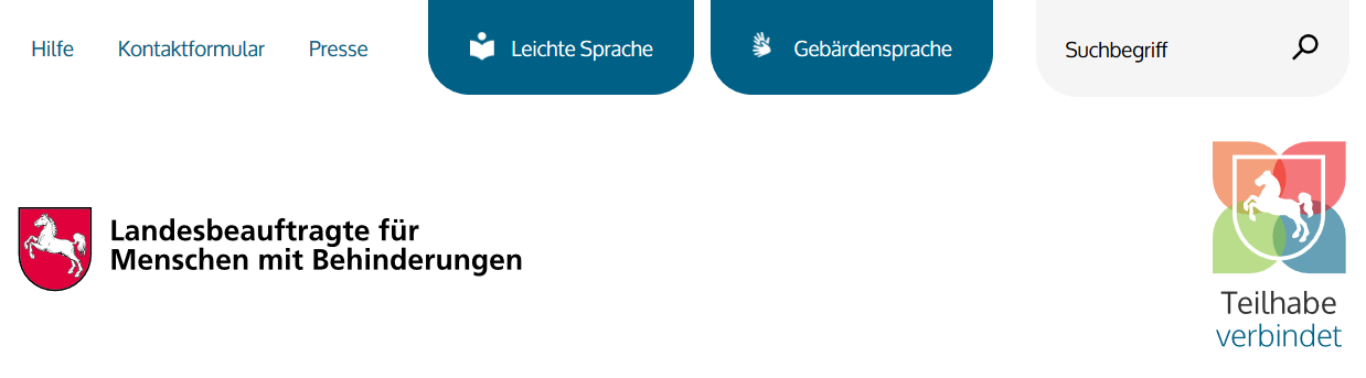 Bildschirmfoto der oberen Zeile der Internetseite Bildschirmfoto der oberen Zeile der Internetseite